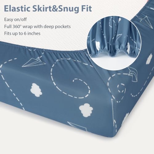 Soft Microfiber Fitted Crib & Toddler Bed Sheet