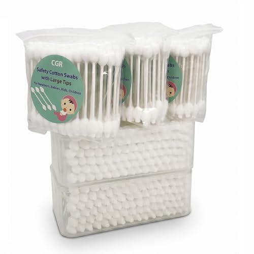 CGR Organic Cotton Baby Safety Swabs with Large Tips