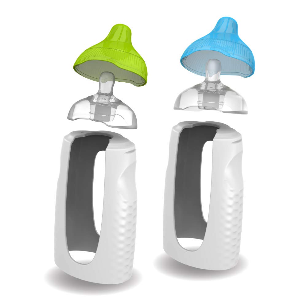 Kiinde Twist Squeeze Breast Milk Bottles with Nipples, 2-Pack