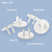 Jool Baby Transparent Outlet Covers for Child Safety, 32-Pack