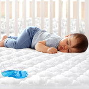 Waterproof Quilted Crib Mattress Protector Fitted Sheet