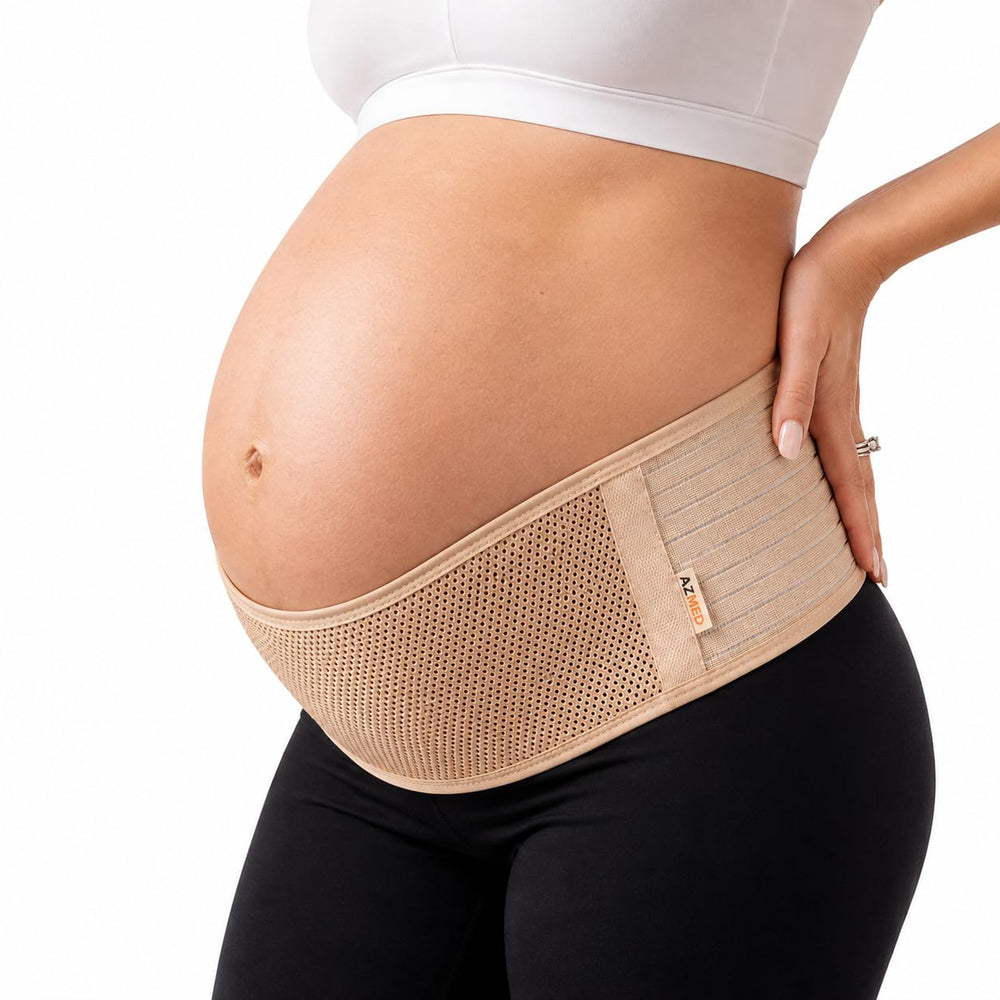 AZMED Adjustable Maternity Belly Band with Back Support
