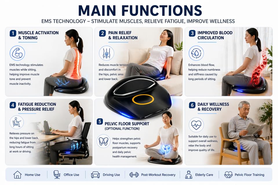 Portable Pelvic Floor Muscle Trainer Kegel Exerciser Seated Pelvic Trainer Postpartum Recovery Training Home Use Kegel Chair