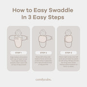 Comfy Cubs 3-Pack Easy Velcro Baby Swaddle Blankets