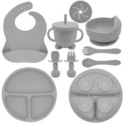 Silicone Baby Feeding Set with Plate, Bowl, Cup & Utensils