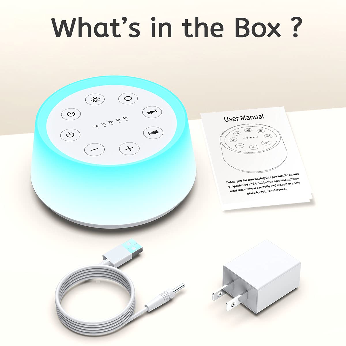 ColorsNoise White Noise Machine with Baby Night Light