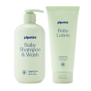 Pipette Fragrance-Free Baby Wash & Lotion Duo