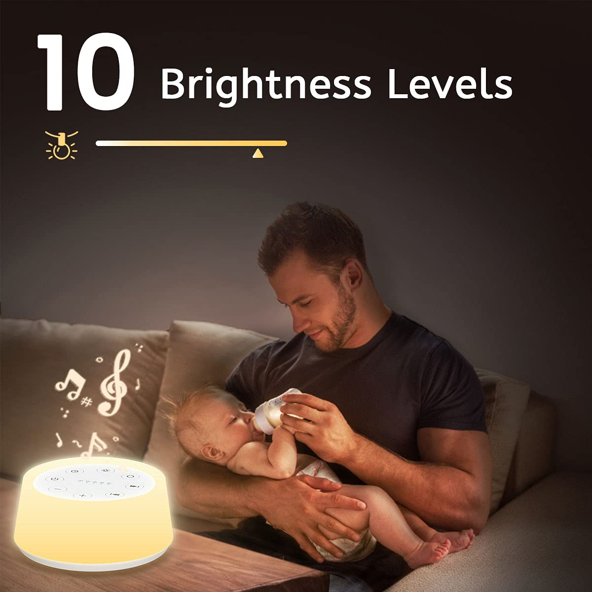 ColorsNoise White Noise Machine with Baby Night Light