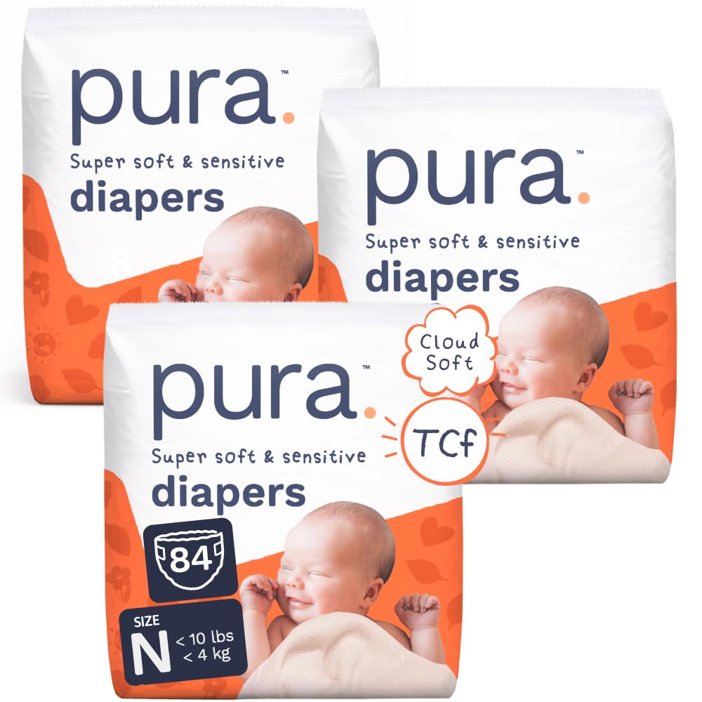 Pura Newborn Baby Diapers for Sensitive Skin