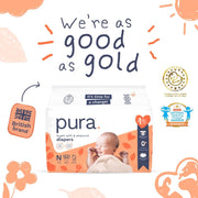 Pura Newborn Baby Diapers for Sensitive Skin