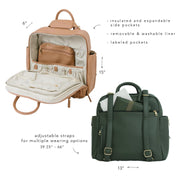 Ayla & Co Convertible Diaper Bag Backpack with Insulated Pockets