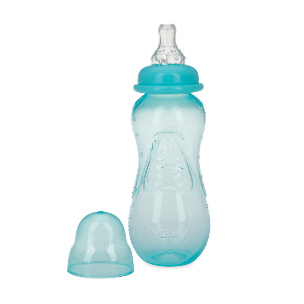 Nuby Non-Drip Standard Neck Bottles, 10 Ounce