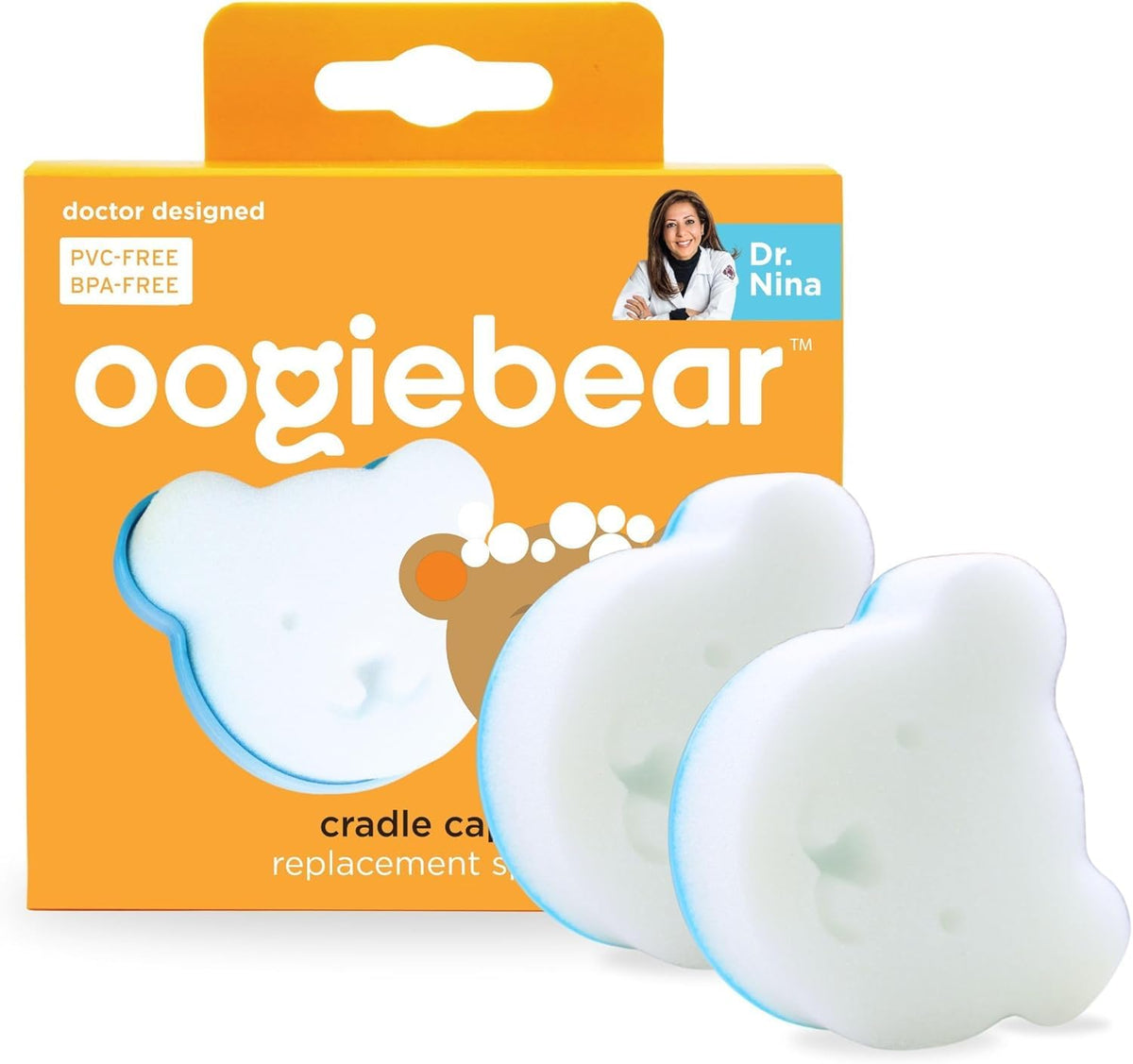 oogiebear Cradle Cap Brush Kit for Newborn Scalp Care