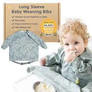 BIBaDO Easy-Clean Long Sleeve Bib for Babies & Toddlers