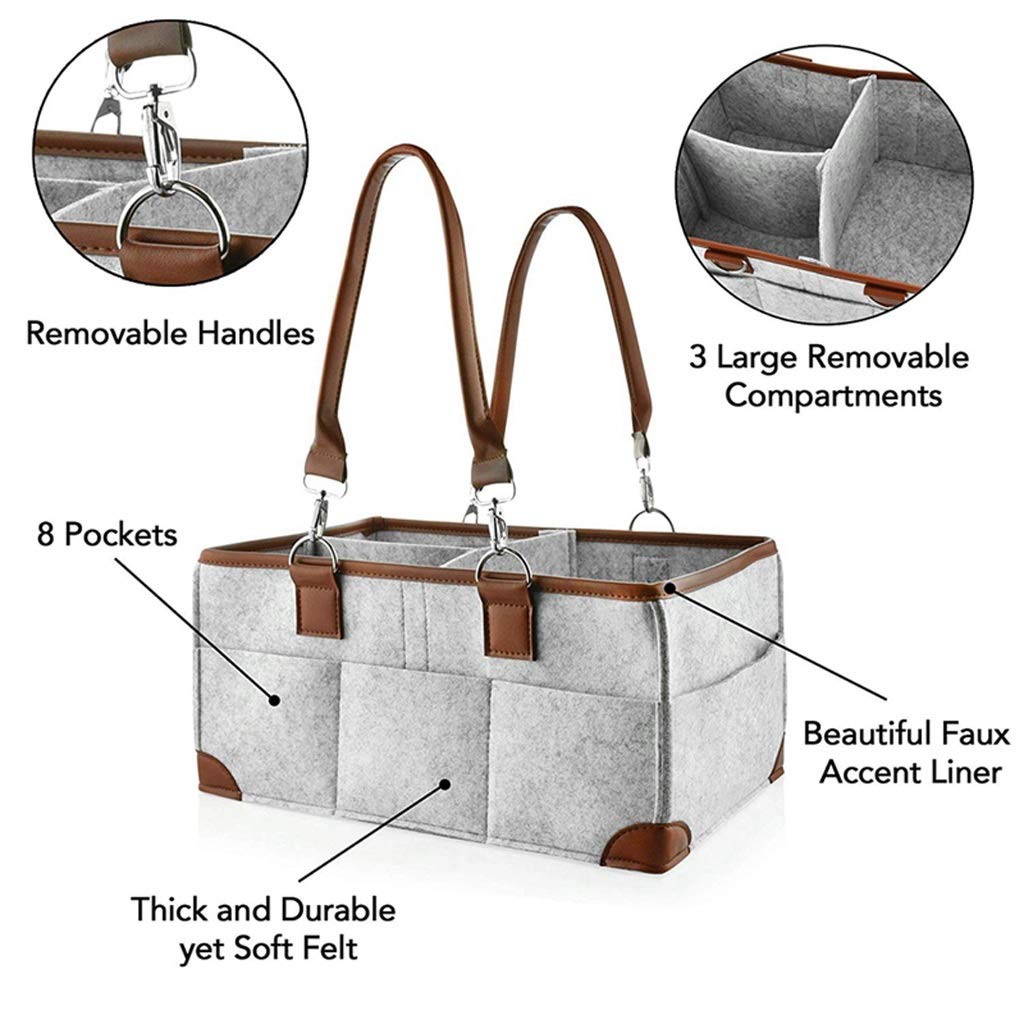 GAAHRQQQ Portable Diaper Caddy Organizer for Nursery & Car