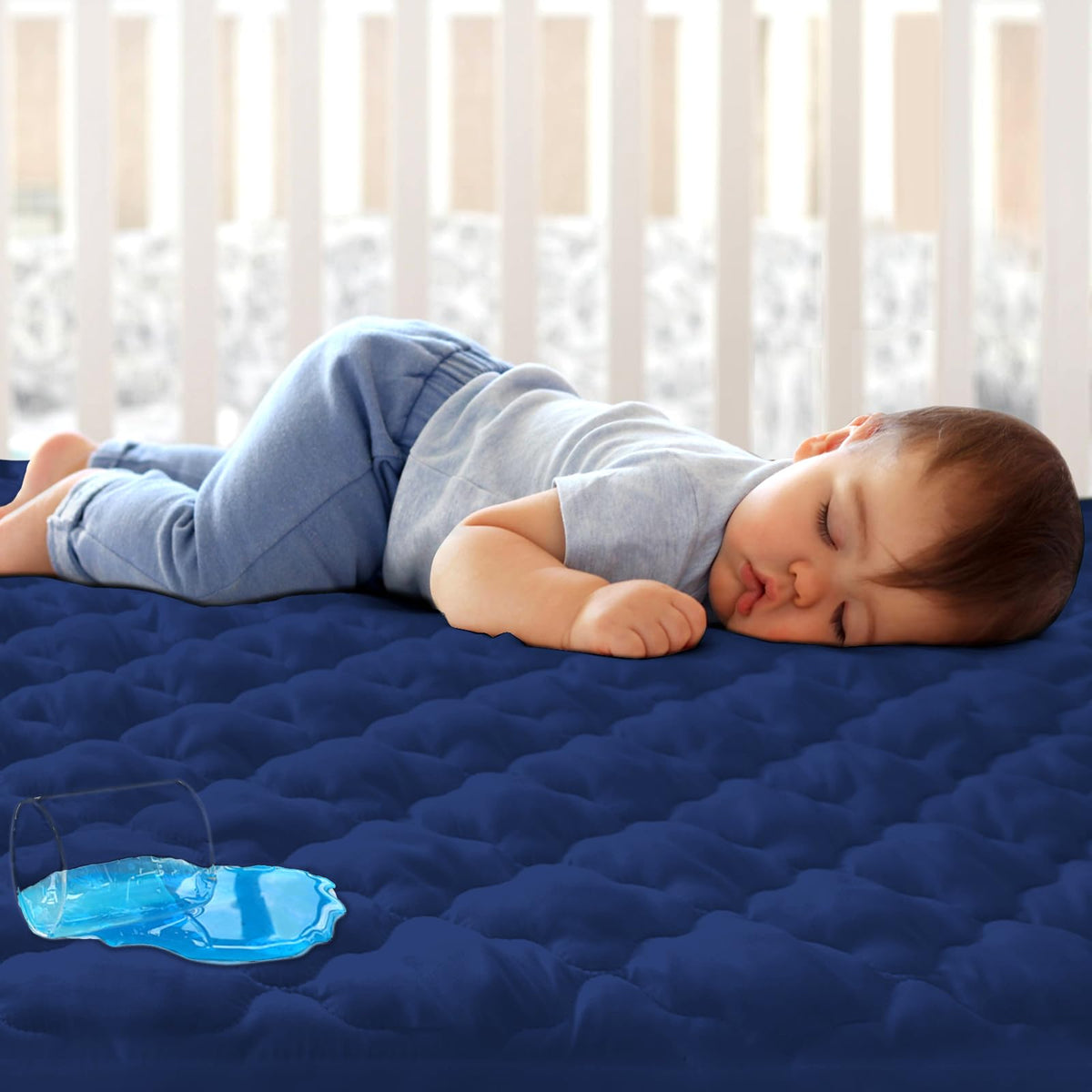 Waterproof Quilted Crib Mattress Protector Fitted Sheet