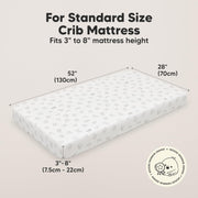 KeaBabies 2-Pack Organic Fitted Crib Sheets, 52 x 28 in