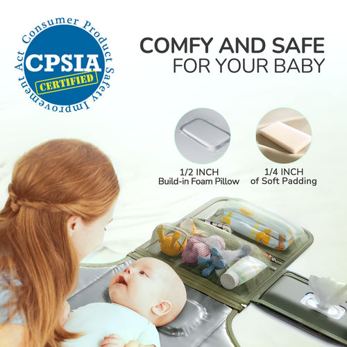 Alatino Portable Baby Diaper Changing Pad for Travel