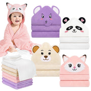 CandyHome 12-Piece Baby Bath Towel Set for Infants & Toddlers