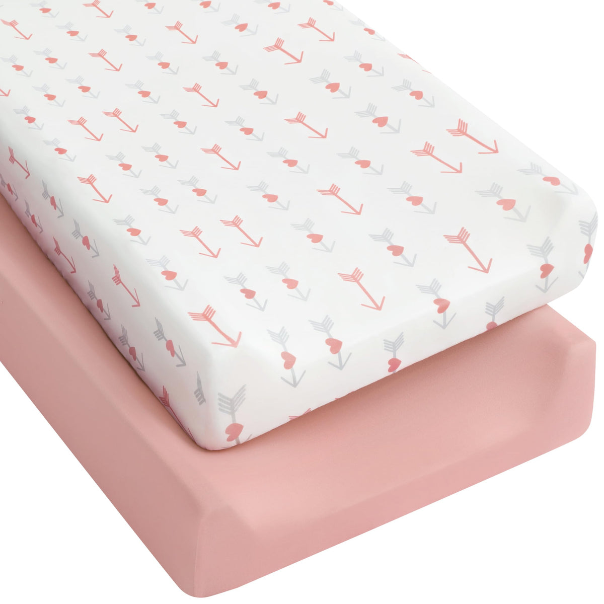 Yoofoss 2-Pack Fitted Crib Sheets for Baby Boys & Girls
