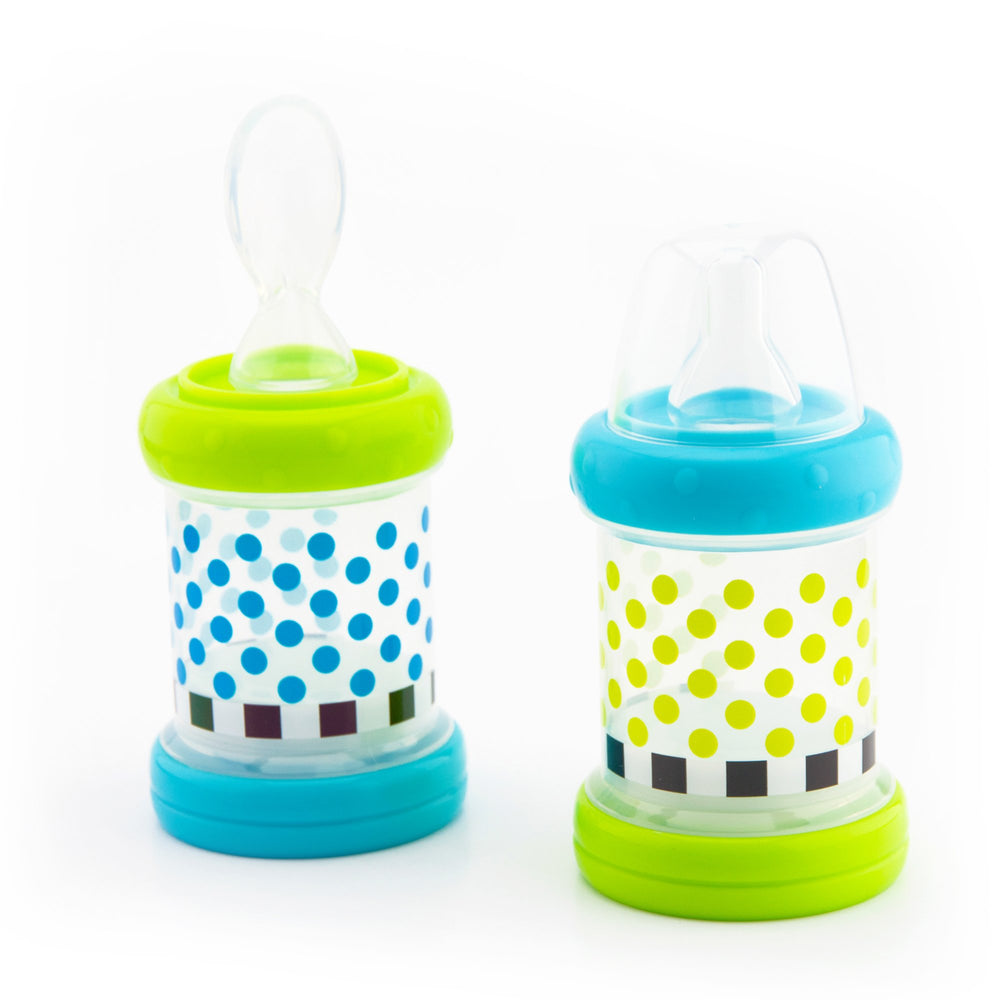 Sassy Baby Food Nurser Set with Silicone Nipple & Spoon