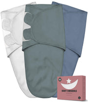 MOON PARK 3-Pack 100% Cotton Baby Swaddle Blankets