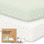KeaBabies 2-Pack Organic Fitted Crib Sheets, 52 x 28 in