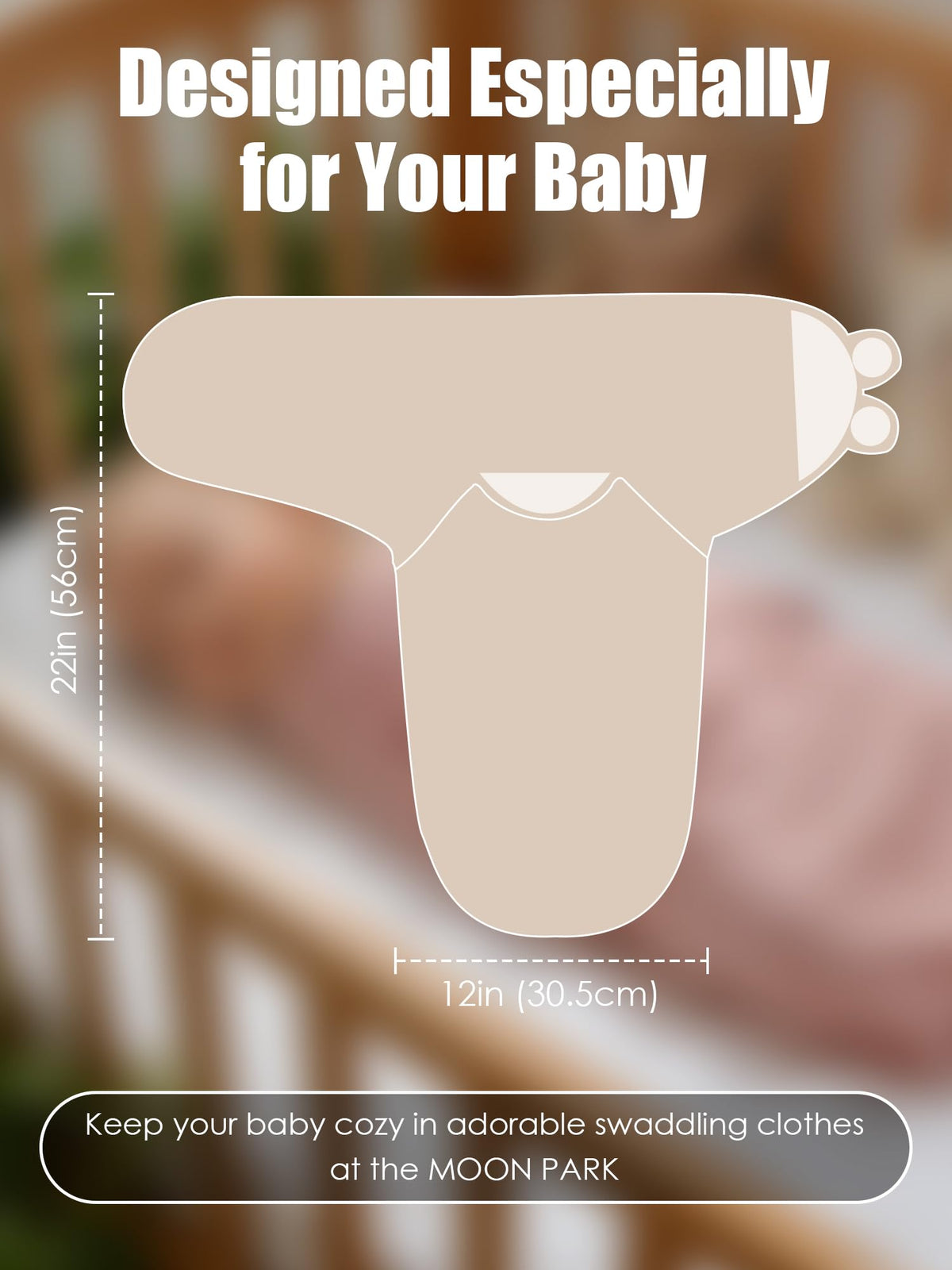 MOON PARK 3-Pack 100% Cotton Baby Swaddle Blankets