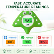 Digital Baby Bath Thermometer with 3-Color Temperature Warning