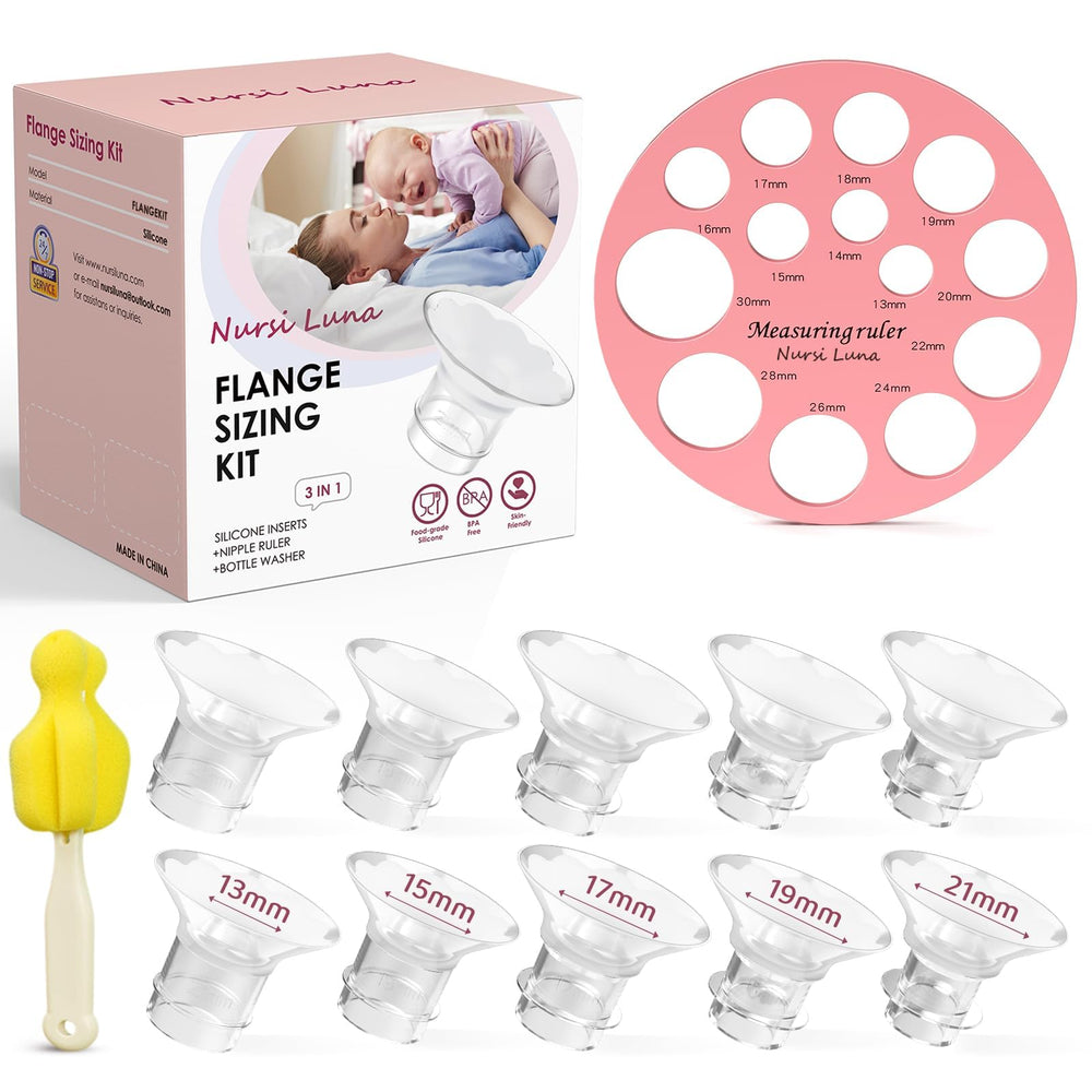 Nursi Luna Breast Pump Flange Sizing Kit, 10-Piece