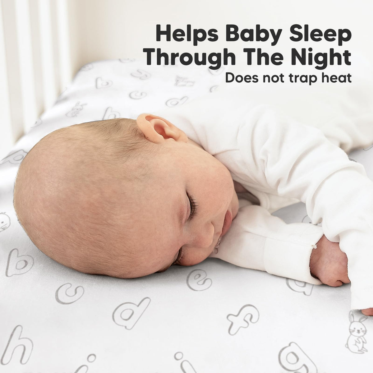 KeaBabies 2-Pack Organic Fitted Crib Sheets, 52 x 28 in