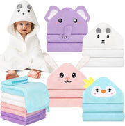 CandyHome 12-Piece Baby Bath Towel Set for Infants & Toddlers