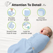 KeaBabies 3-Pack Organic Baby Swaddles for Newborns 0–6M