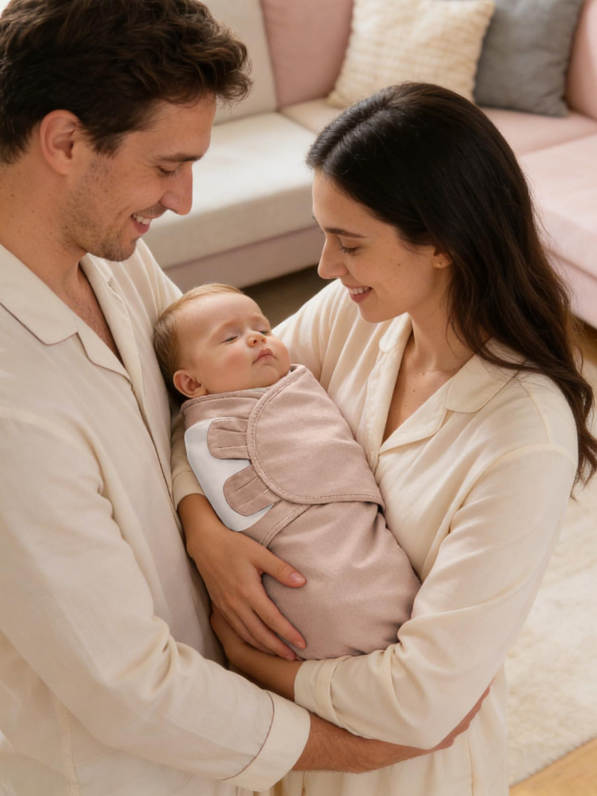 MOON PARK 3-Pack 100% Cotton Baby Swaddle Blankets
