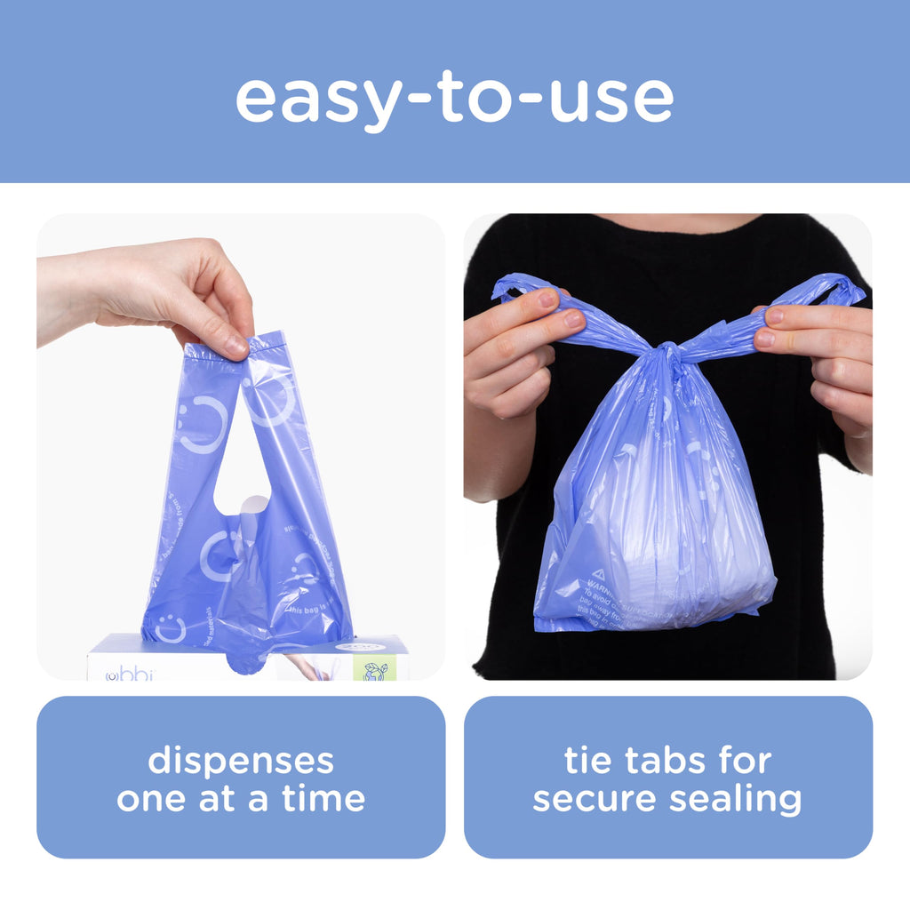 Ubbi Lavender-Scented Disposable Diaper Sacks with Tie Tabs