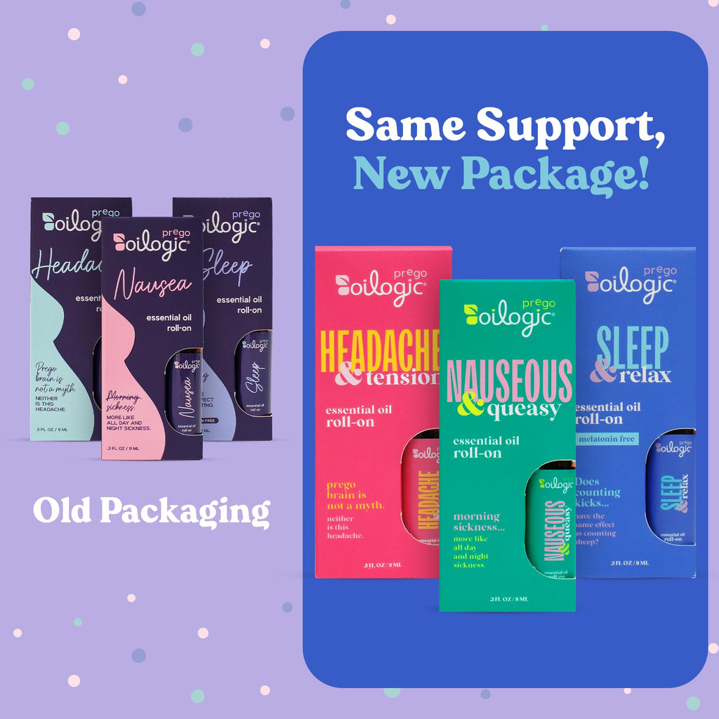 Oilogic Essential Oil Roll-On Set for Pregnant Women, 0.3 Fl Oz (3-Pack)