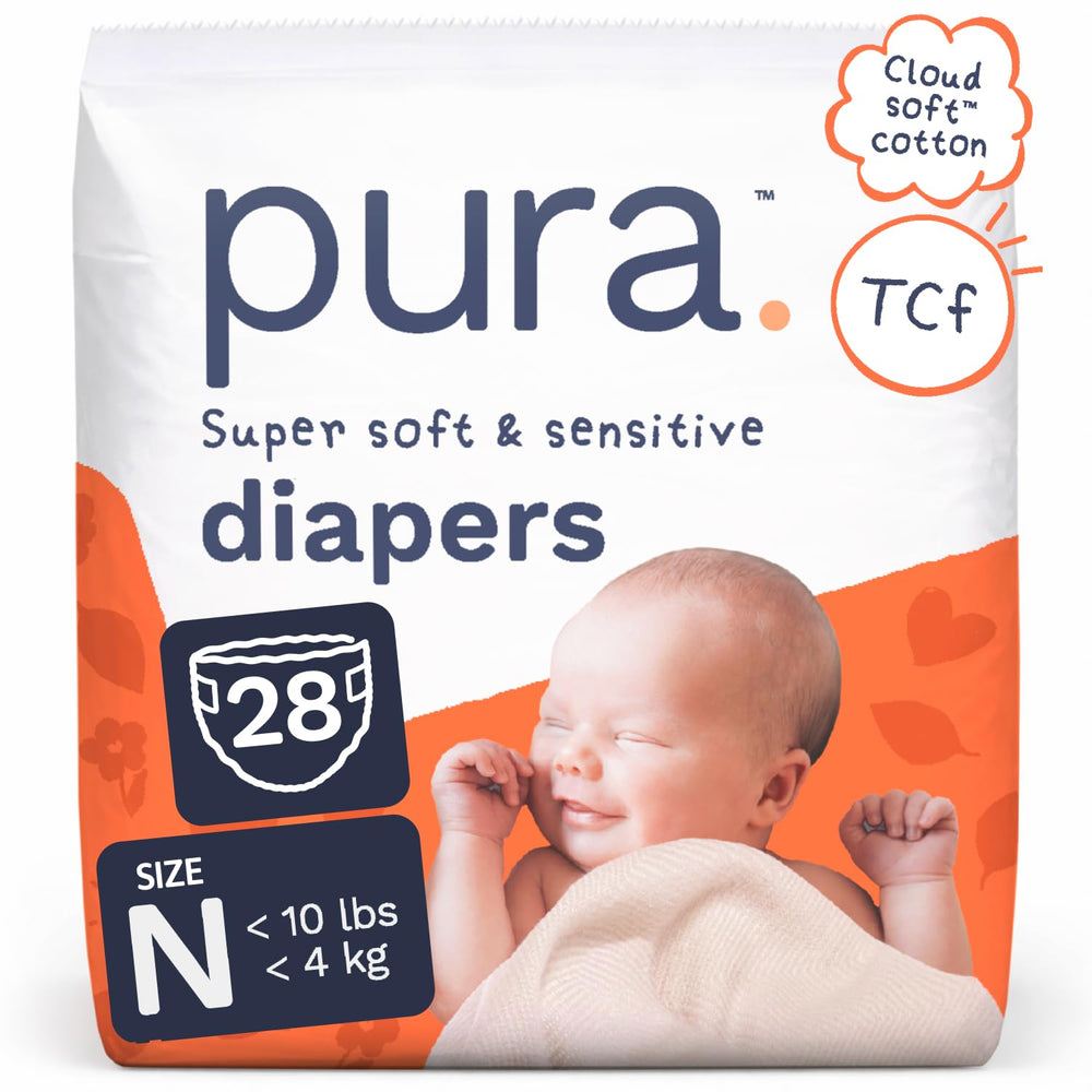 Pura Newborn Baby Diapers for Sensitive Skin