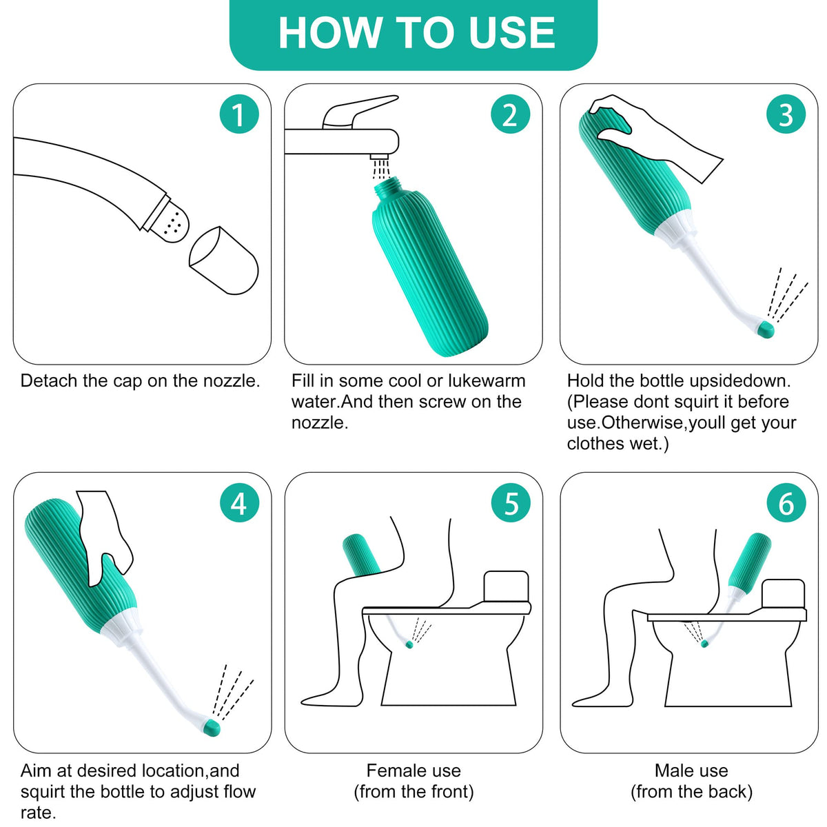 Portable Bidet,Tauphete Rinse for Postpartum Care | Inverted Bottle for perineal Cleaning and Recovery