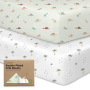 KeaBabies 2-Pack Organic Fitted Crib Sheets, 52 x 28 in