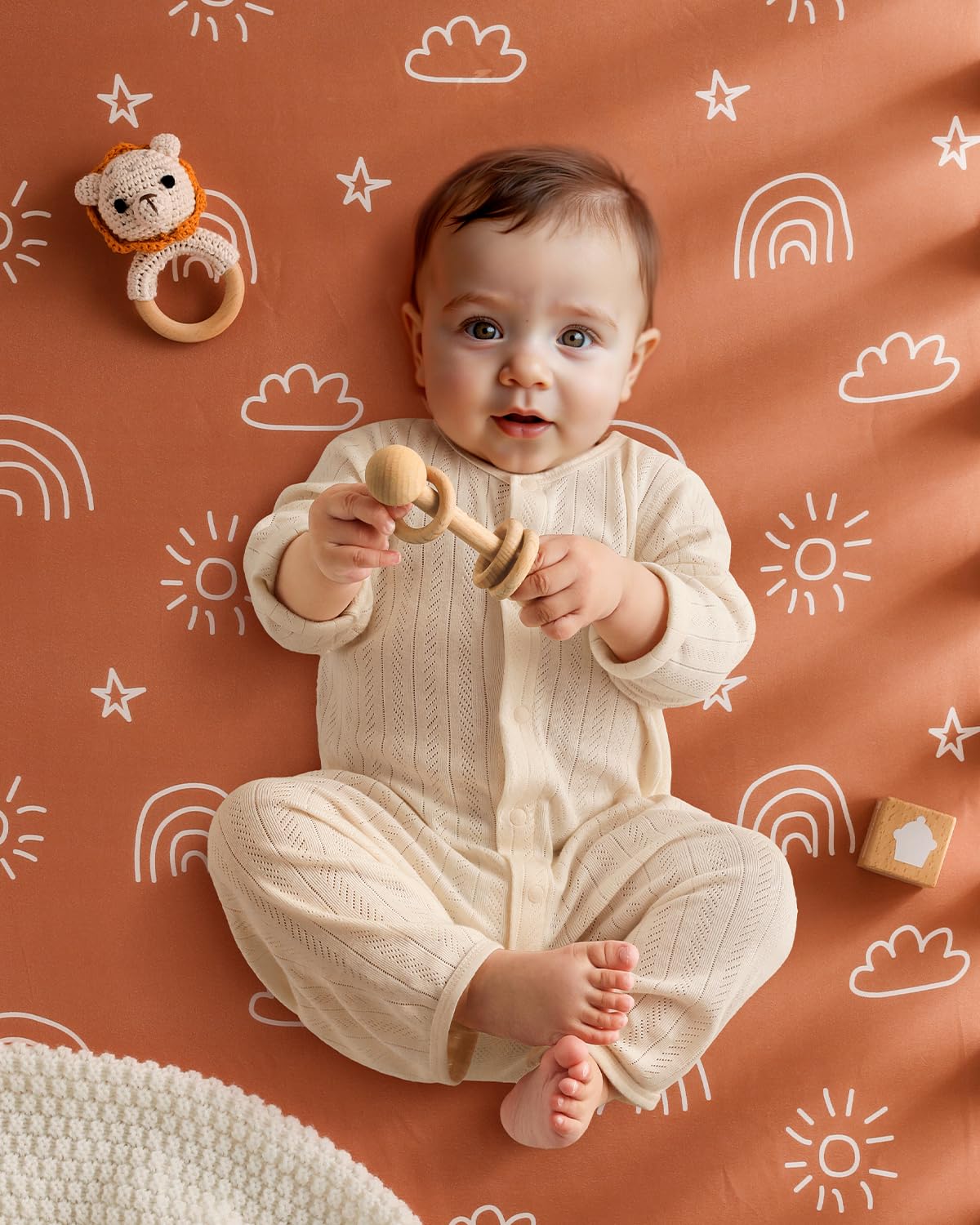 Yoofoss 2-Pack Fitted Crib Sheets for Baby Boys & Girls
