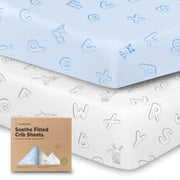 KeaBabies 2-Pack Organic Fitted Crib Sheets, 52 x 28 in