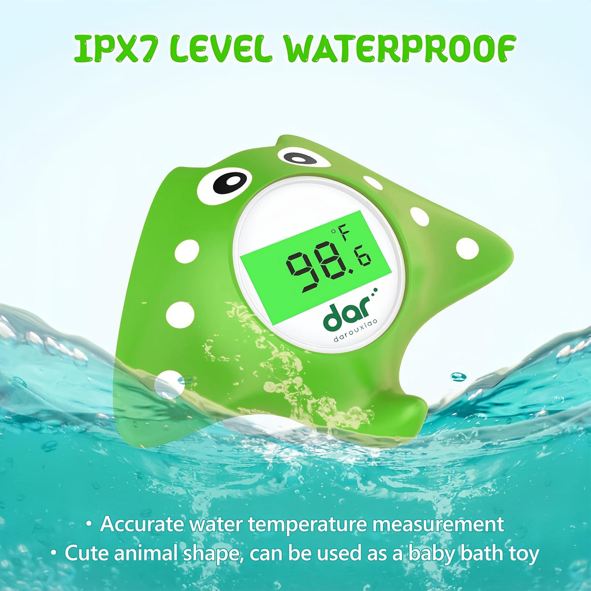 Digital Baby Bath Thermometer with 3-Color Temperature Warning