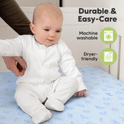 KeaBabies 2-Pack Organic Fitted Crib Sheets, 52 x 28 in