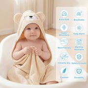 CandyHome 12-Piece Baby Bath Towel Set for Infants & Toddlers