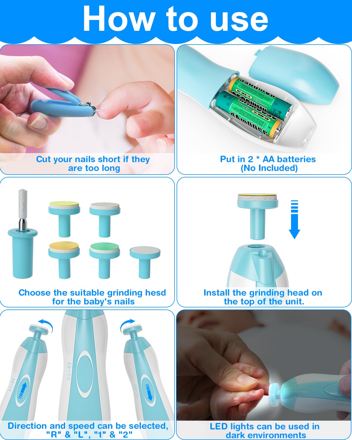 OTTOLIVES Baby Healthcare & Electric Grooming Kit