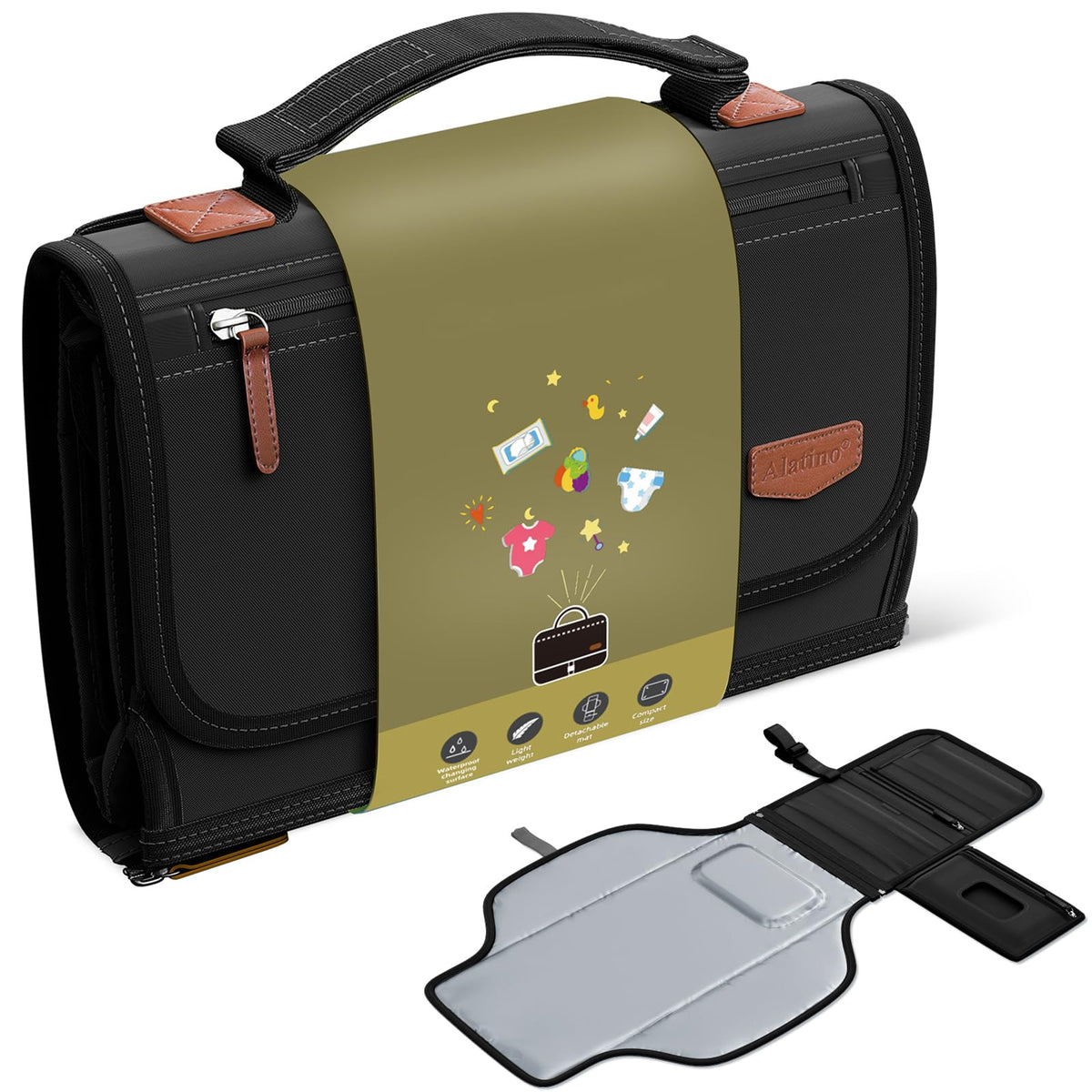 Alatino Portable Baby Diaper Changing Pad for Travel