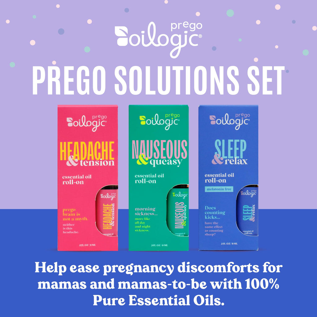 Oilogic Essential Oil Roll-On Set for Pregnant Women, 0.3 Fl Oz (3-Pack)