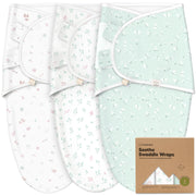 KeaBabies 3-Pack Organic Baby Swaddles for Newborns 0–6M