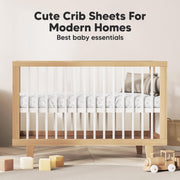 KeaBabies 2-Pack Organic Fitted Crib Sheets, 52 x 28 in