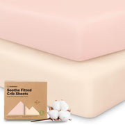 KeaBabies 2-Pack Organic Fitted Crib Sheets, 52 x 28 in